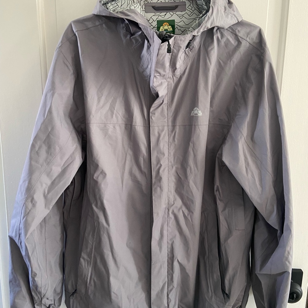 Men's Gray EMS Rain Jacket L